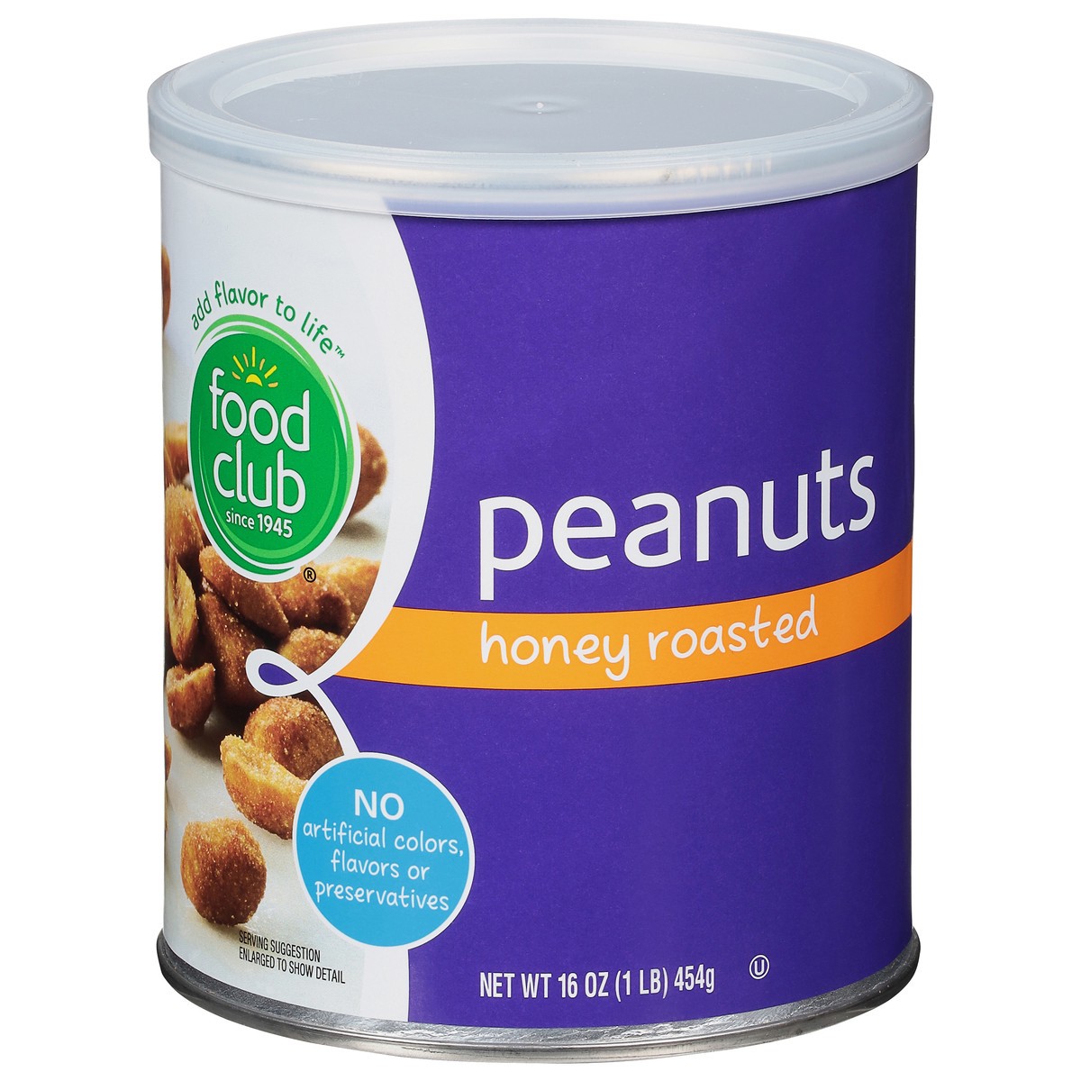 slide 1 of 6, Food Club Honey Roasted Peanuts , 16 oz