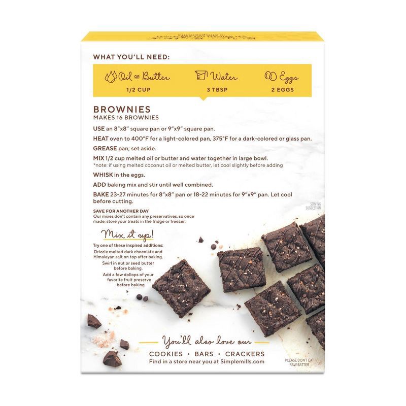 slide 2 of 6, Simple Mills Almond Flour Brownie Baking Mix 12.9 oz, 12.9 oz