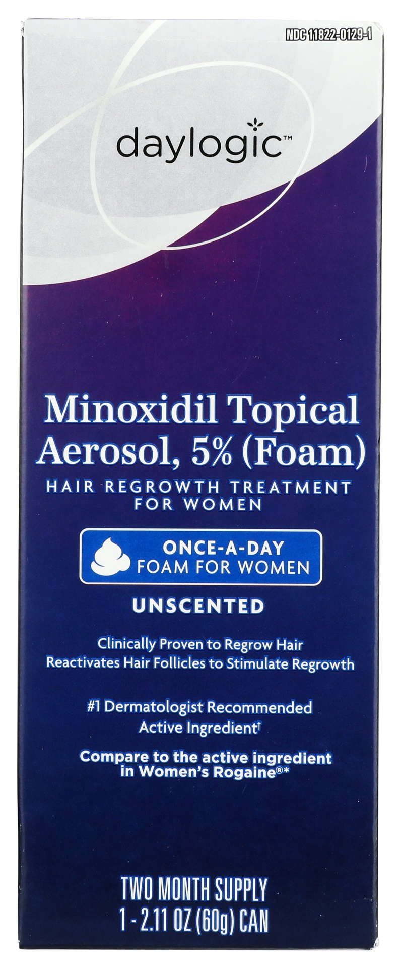 slide 1 of 1, Daylogic Minoxidil Topical Hair Regrowth Foam for Women, 2.11 oz