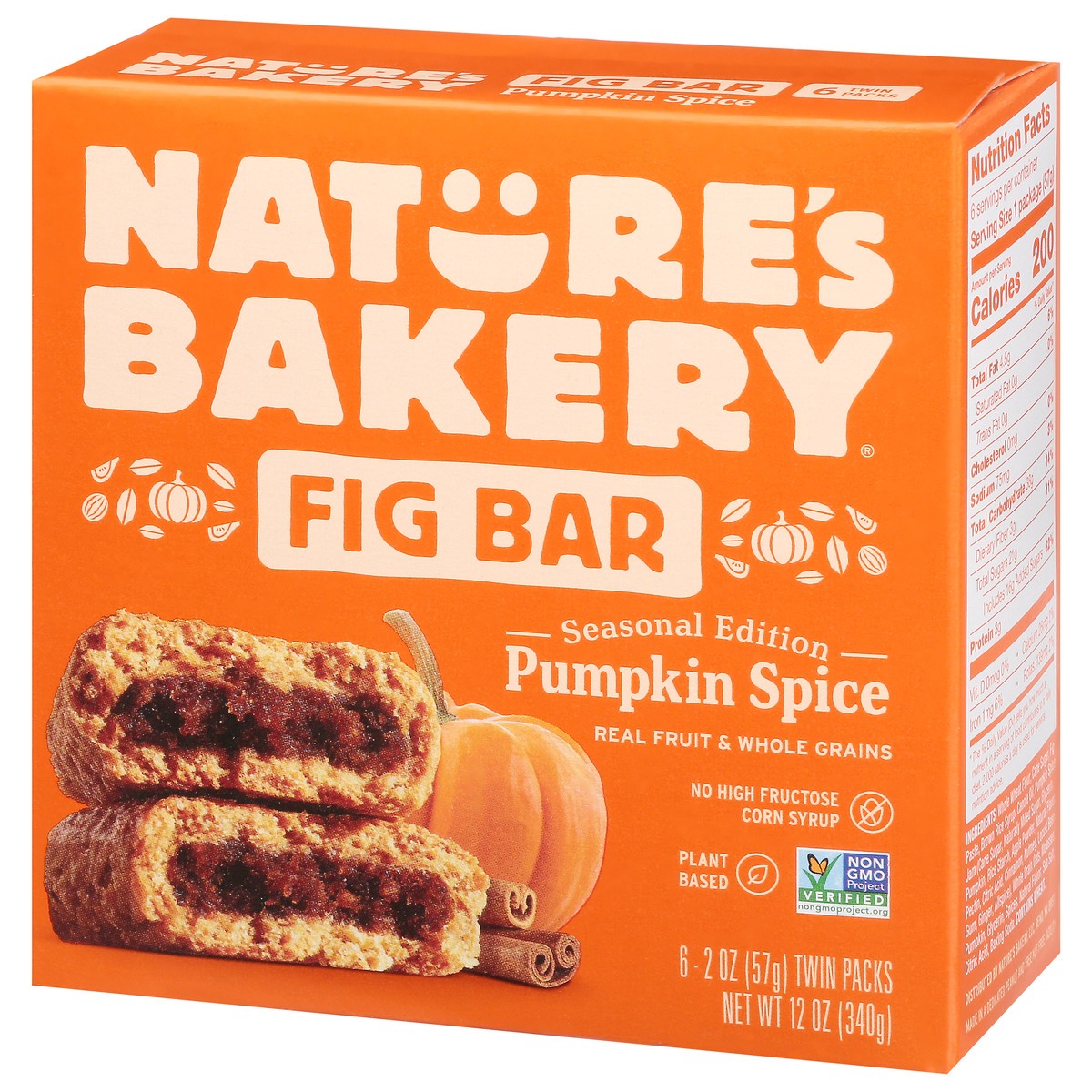 slide 13 of 14, Nature's Bakery Pumpkin Spice Whole Wheat Fig Bars, Snack Bars, 6 Ct, 6 ct