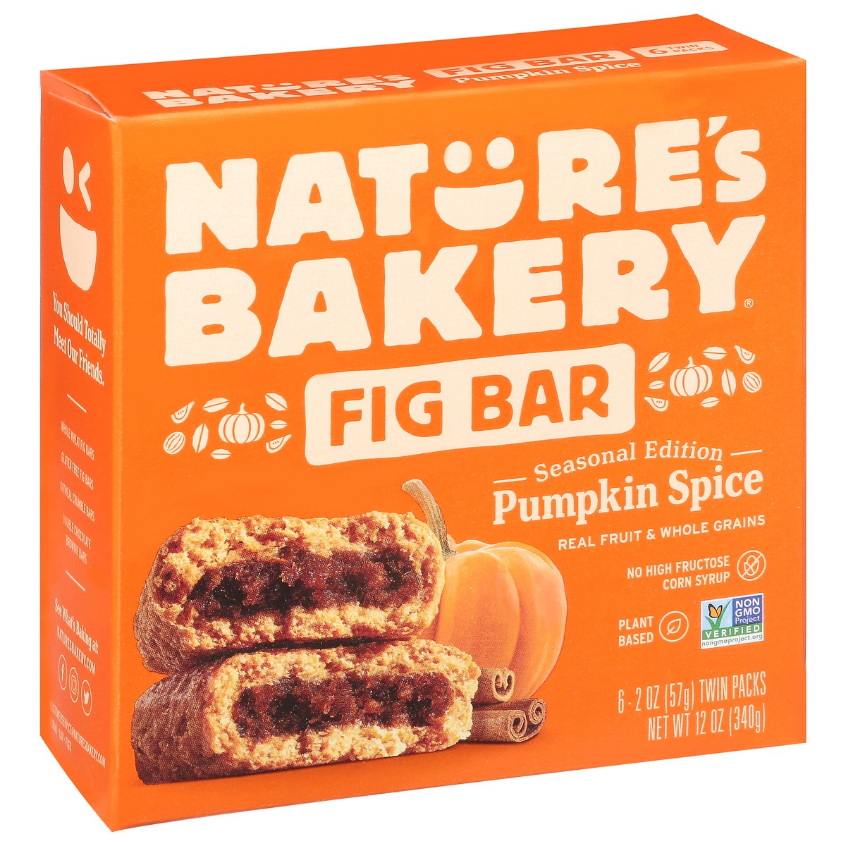 slide 10 of 14, Nature's Bakery Pumpkin Spice Whole Wheat Fig Bars, Snack Bars, 6 Ct, 6 ct
