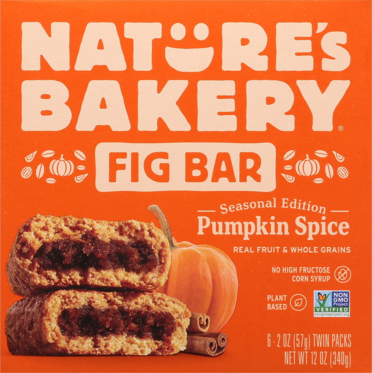 slide 14 of 14, Nature's Bakery Pumpkin Spice Whole Wheat Fig Bars, Snack Bars, 6 Ct, 6 ct
