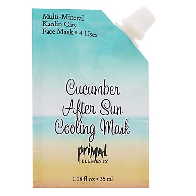 slide 1 of 1, Primal Elements Cucumber After Sun Cooling Face Mask, 1.18 fl oz