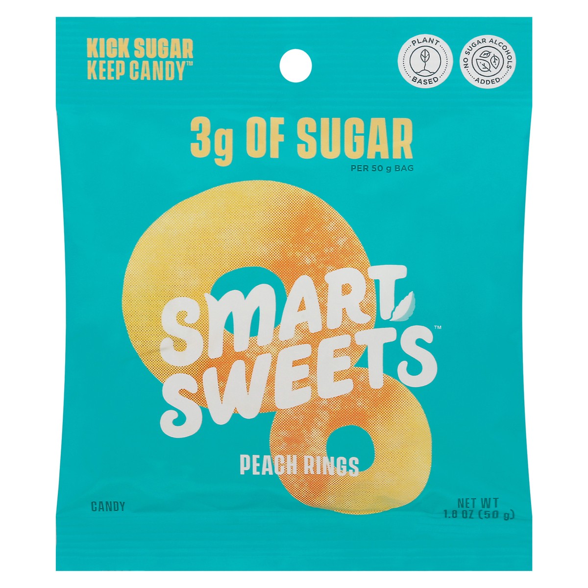 slide 9 of 13, SmartSweets Peach Rings Candy 1.8 oz, 1.8 oz