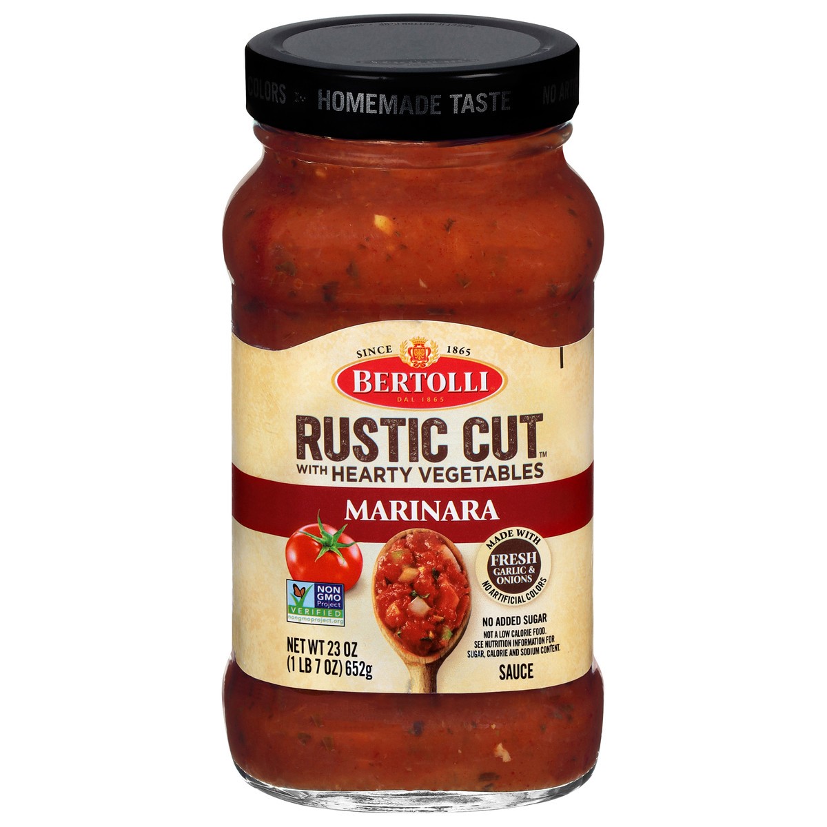 slide 9 of 11, Bertolli Rustic Cut Marinara and Traditional Vegetables Pasta Sauce, 