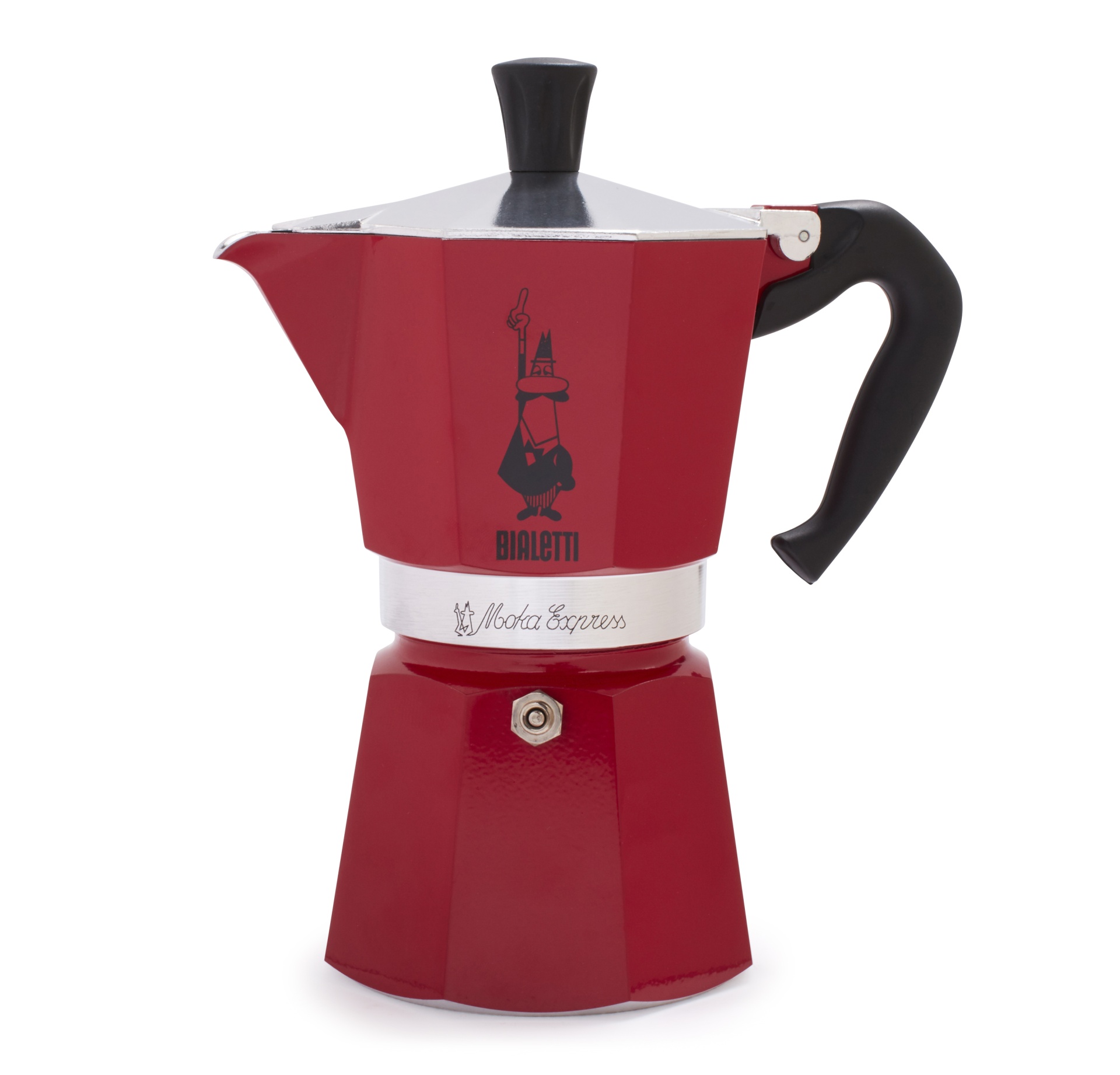 slide 1 of 1, Bialetti Red Moka Express 6-Cup Espresso Maker, Red, 1 ct