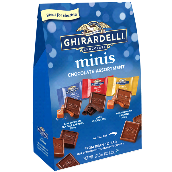 slide 1 of 4, Ghirardelli Minis Assorted Chocolate Squares, 12.2 oz