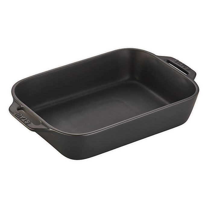 slide 1 of 1, Staub Rectangular Baking Dish - Matte Black, 10.5 in x 7.5 in