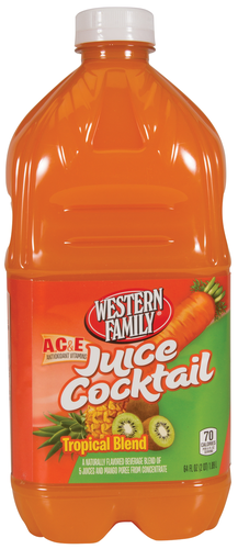 slide 1 of 1, Western Family Juice Drink Tropical Splash - 64 oz, 64 oz