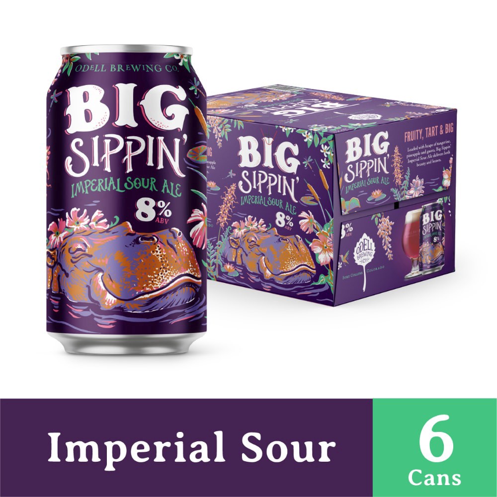 slide 5 of 5, Odell Brewing Co. Big Sippin' Imperial Sour Ale 6 - 12 oz Cans, 6 ct; 12 oz
