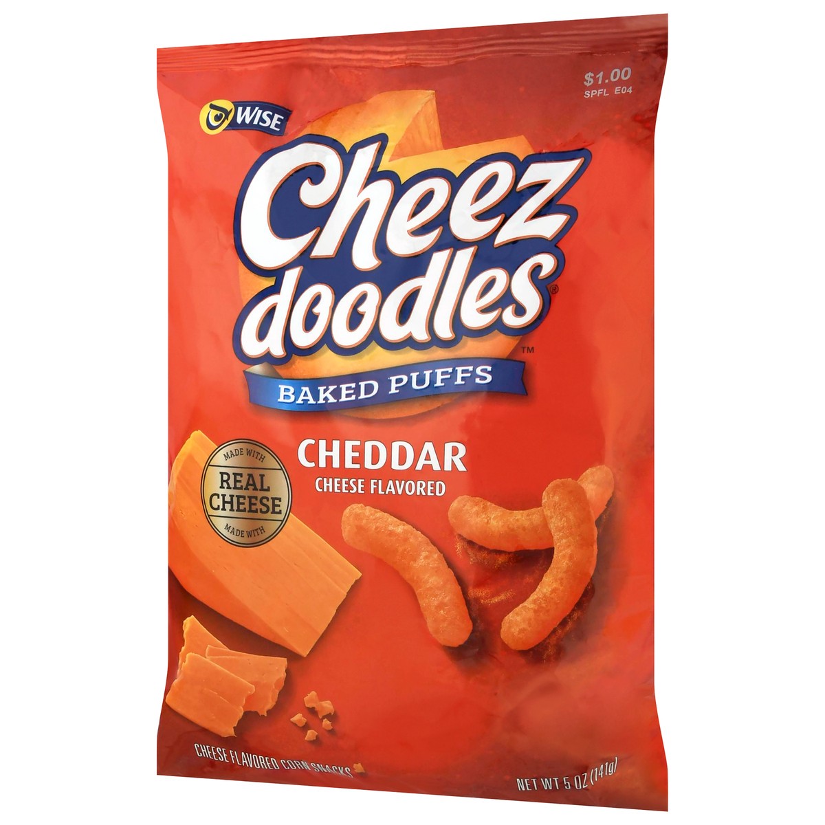 slide 7 of 9, Wise Cheez Doodles Baked Puffs Cheddar Cheese Flavored Corn Snacks 5 oz, 5 oz