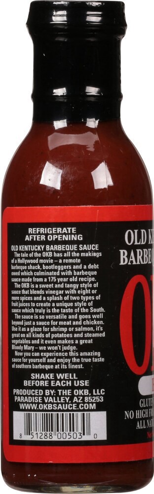 slide 3 of 4, The Okb Hot Barbeque Sauce, 14 oz