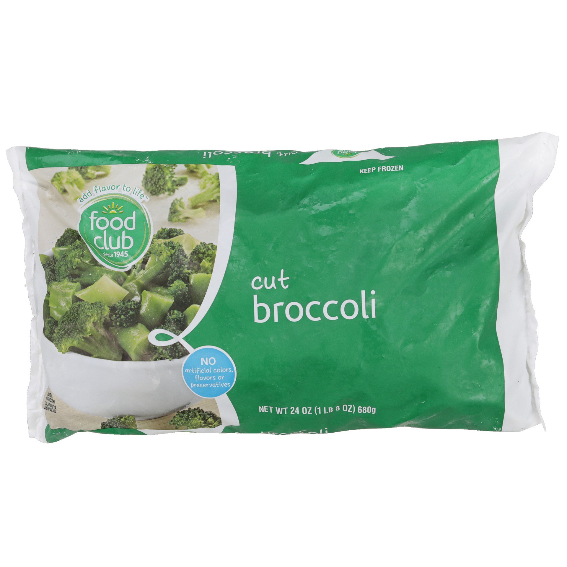 slide 1 of 6, Food Club Broccoli Cuts, 24 oz