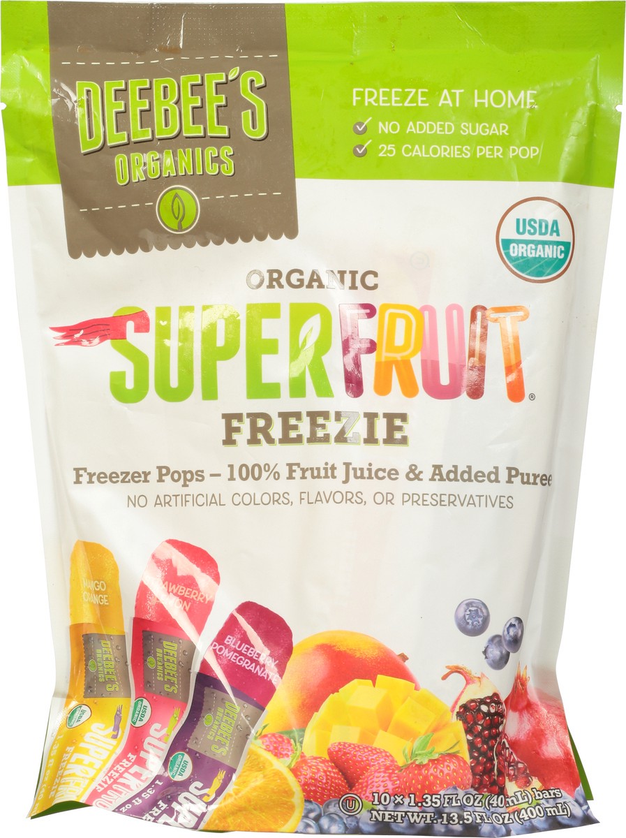 slide 6 of 9, DeeBee's Organics® Superfruit freezer pops, 10 x 1.35 fl oz