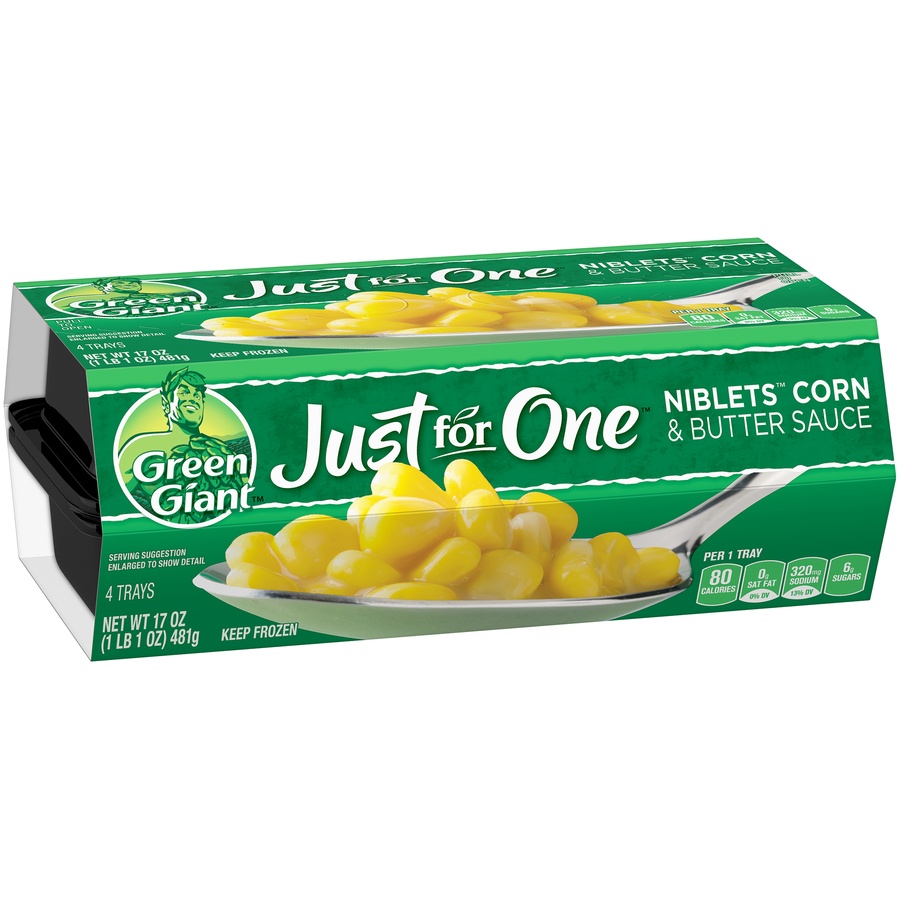 slide 1 of 1, Green Giant Just For One, Niblets Corn In Butter Sauce, 4 pk; 4.25 oz