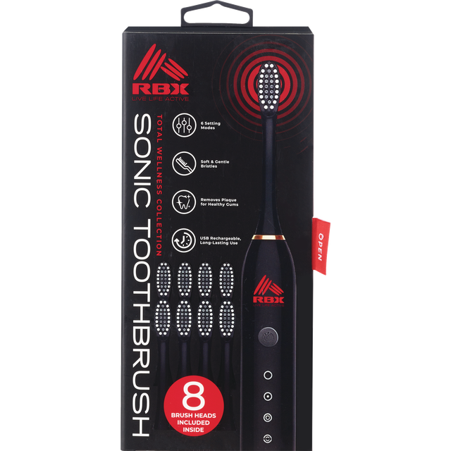 slide 1 of 1, BEST ACCESSORY GROUP Rbx Usb Toothbrush - With 8 Heads, 1 ct