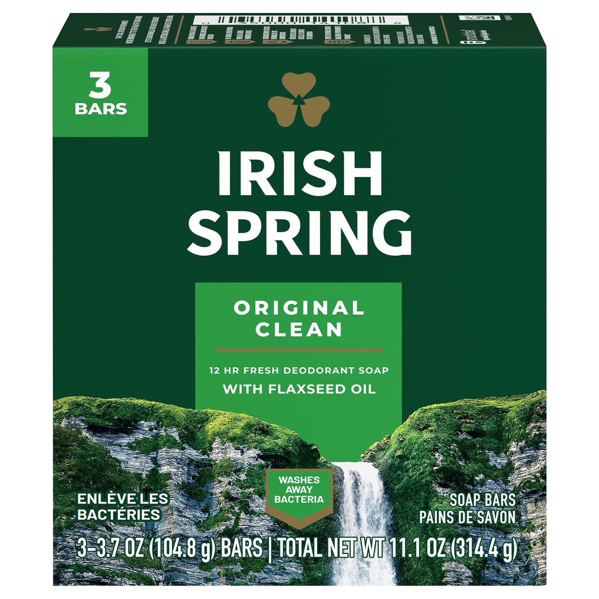 slide 1 of 1, Irish Spring Deodorant Soap Original Bar Soap, 3 ct