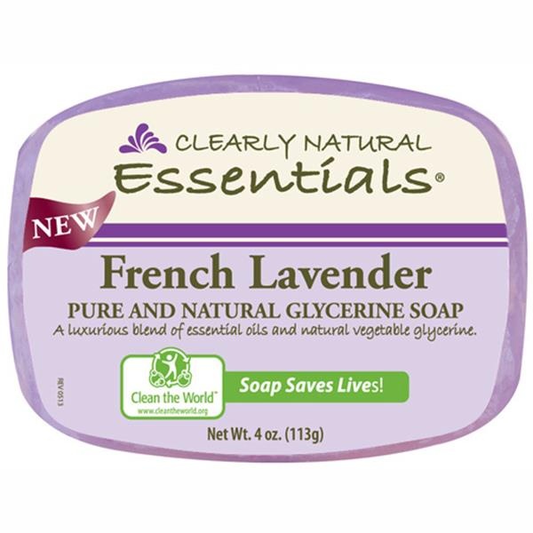 slide 1 of 4, Clearly Natural Beaumont Products Clearly Natural Glycerin Bar Soap - French Lavender, 4 oz