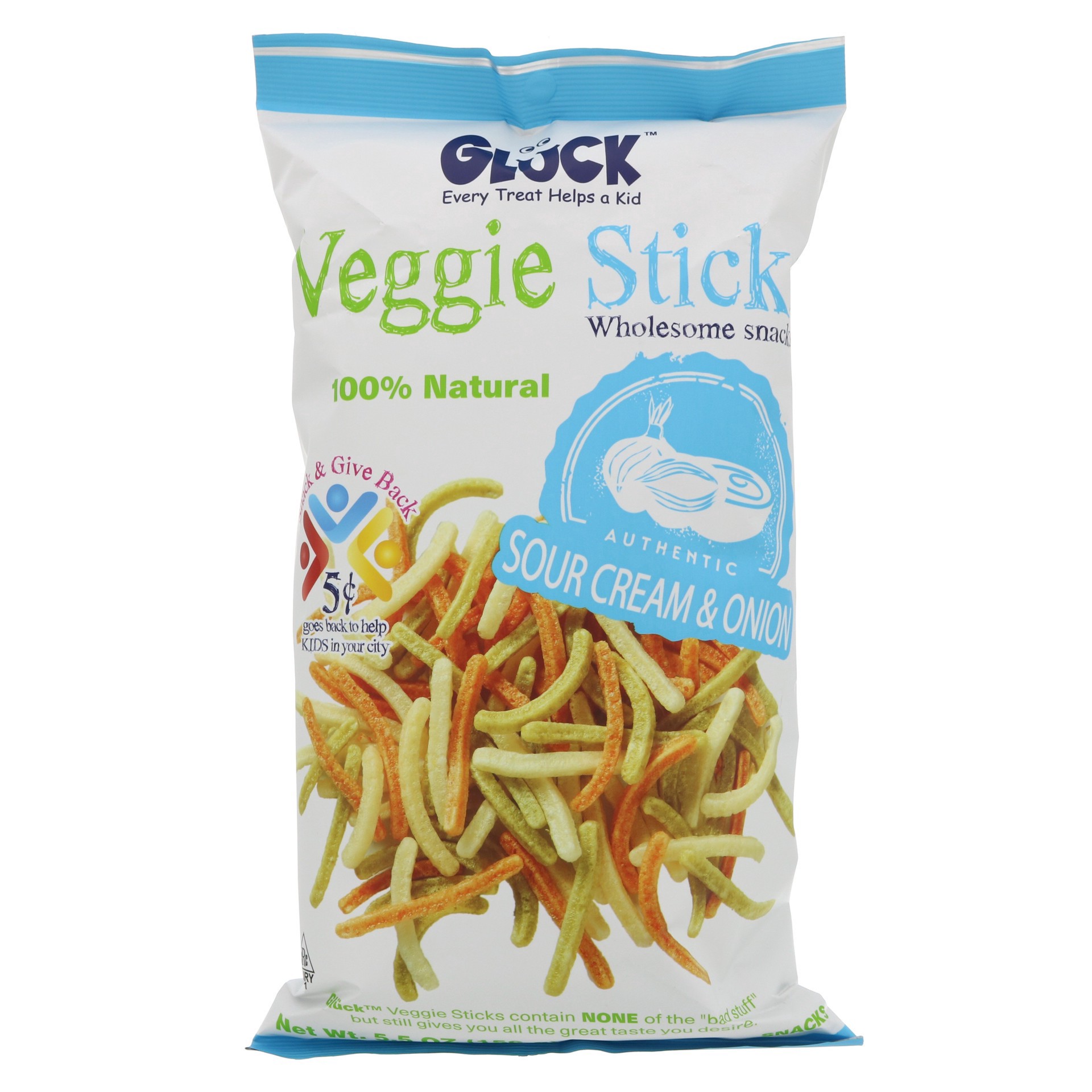 slide 1 of 1, Gluck Veggie Sticks - Sour Cream and Onion, 5.5 oz