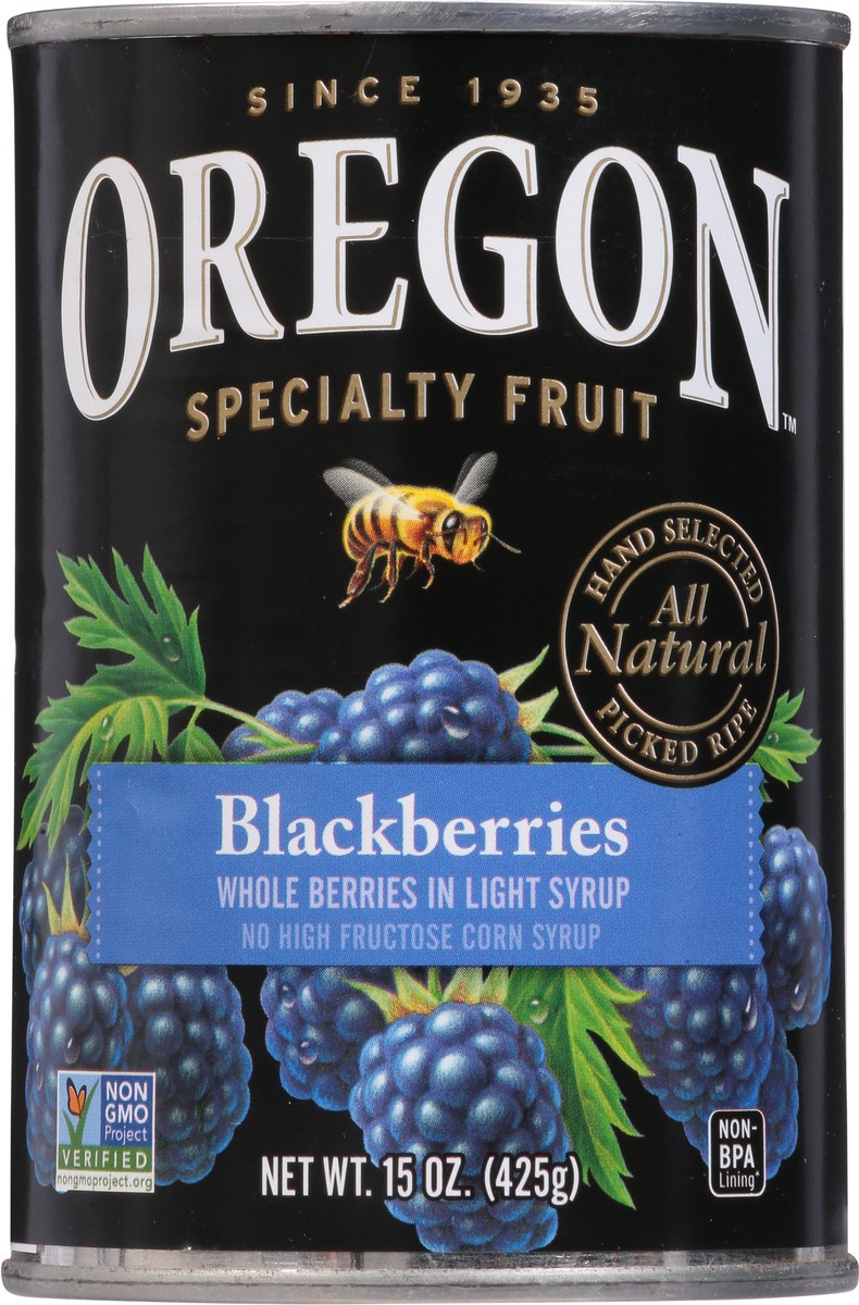 slide 6 of 9, Oregon Whole Berries Blackberries in Light Syrup 15 oz, 15 oz