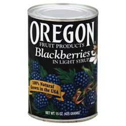 Oregon Whole Berries Blackberries in Light Syrup 15 oz