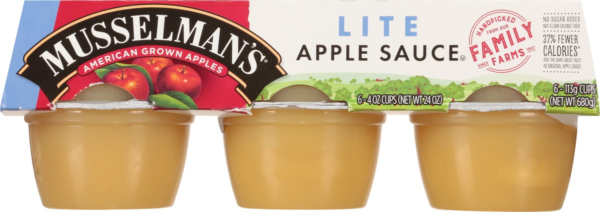 slide 9 of 13, Musselman's Lite Apple Sauce 6 - 4 oz., 6 ct