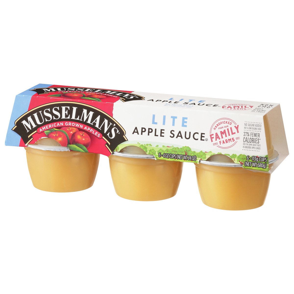 slide 11 of 13, Musselman's Lite Apple Sauce 6 - 4 oz., 6 ct