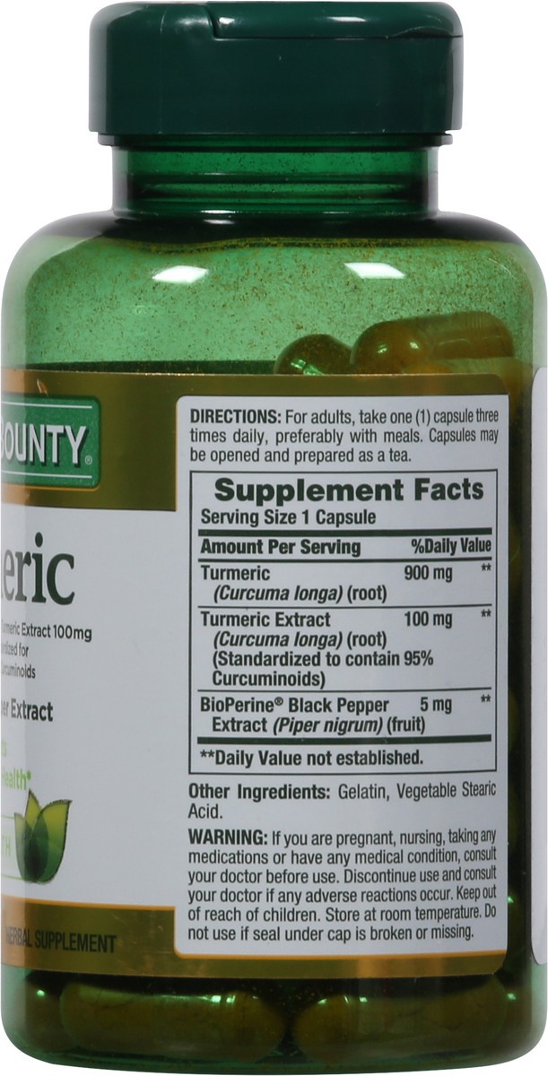 slide 5 of 9, Nature's Bounty Turmeric Capsules, 60 ct