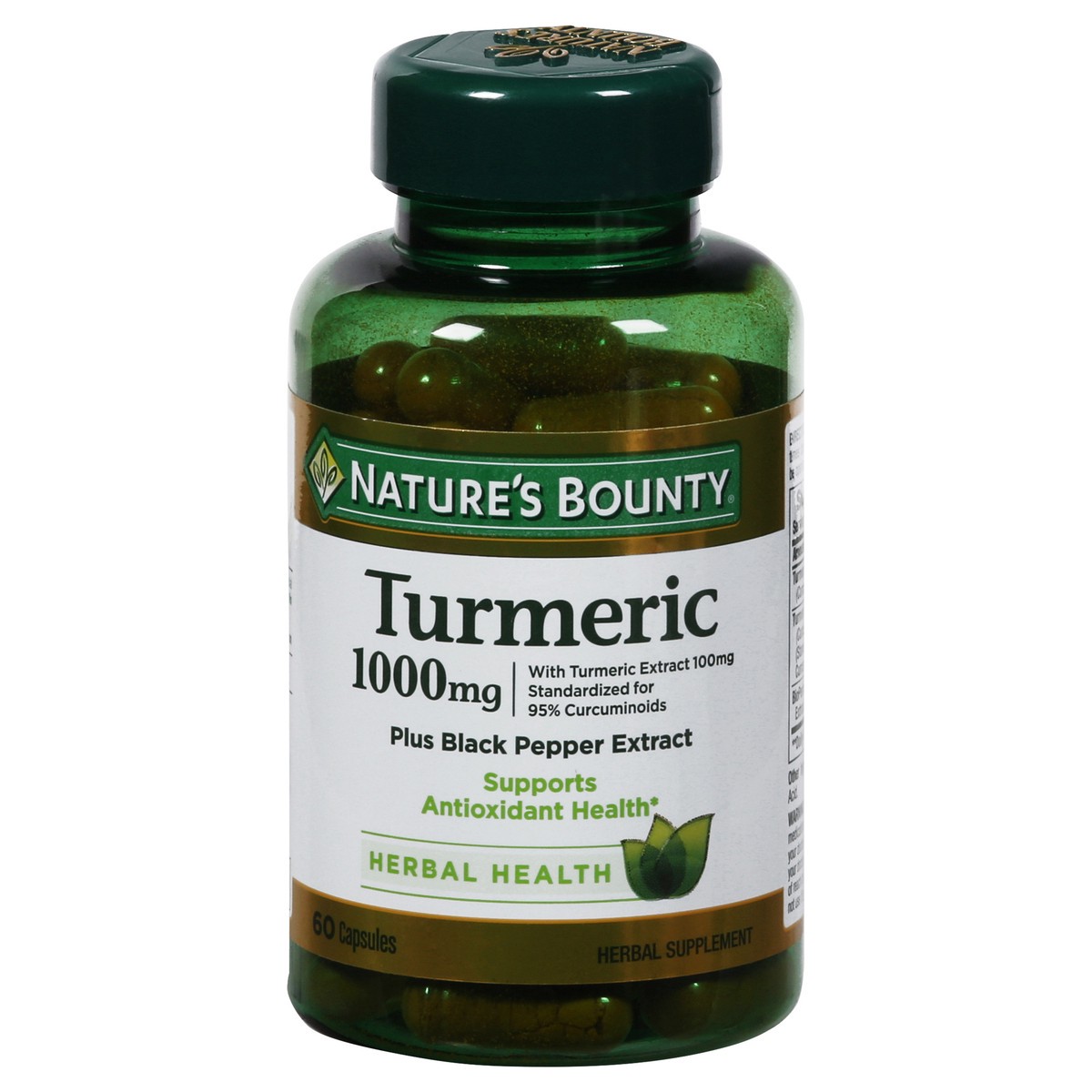 slide 1 of 9, Nature's Bounty Turmeric Capsules, 60 ct