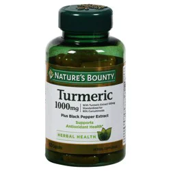 Nature's Bounty Nature’s Bounty Turmeric + Black Pepper Extract Antioxidant Health Support Capsules, 1000mg