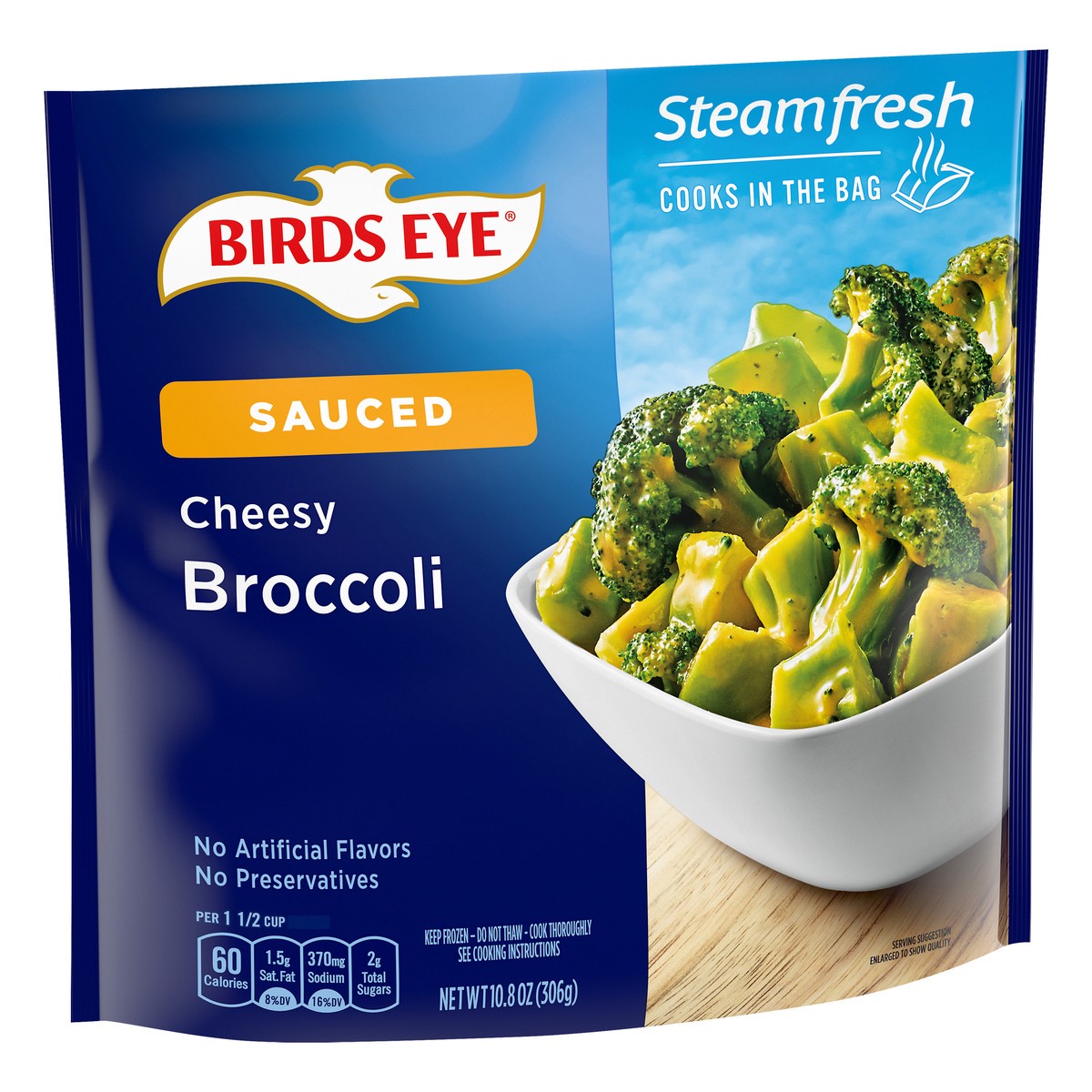 slide 2 of 9, Birds Eye Sauced Cheesy Broccoli, Frozen Vegetable, 
