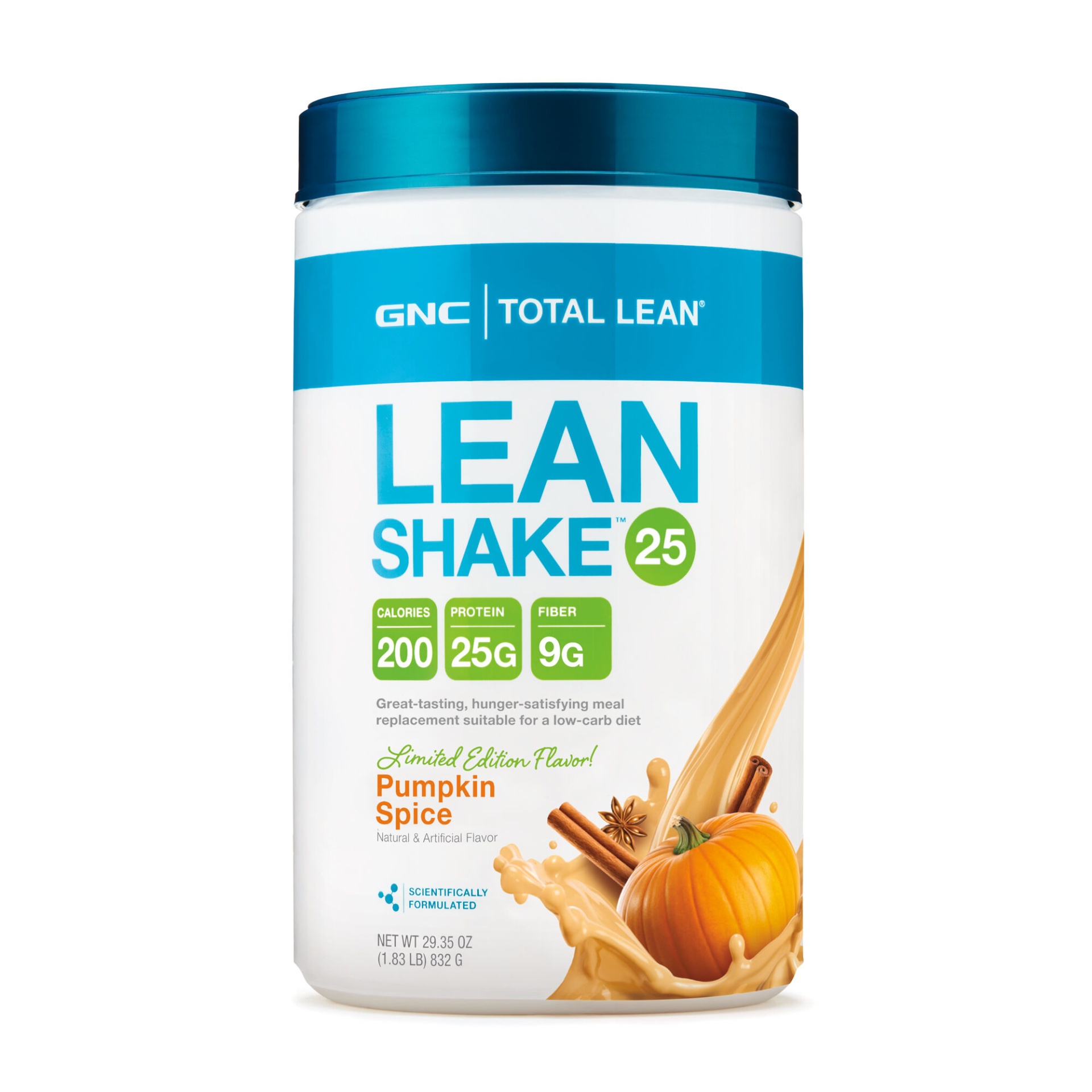 slide 1 of 1, GNC Total Lean Lean Shake 25-Pumpkin Spice, 1.83 lb