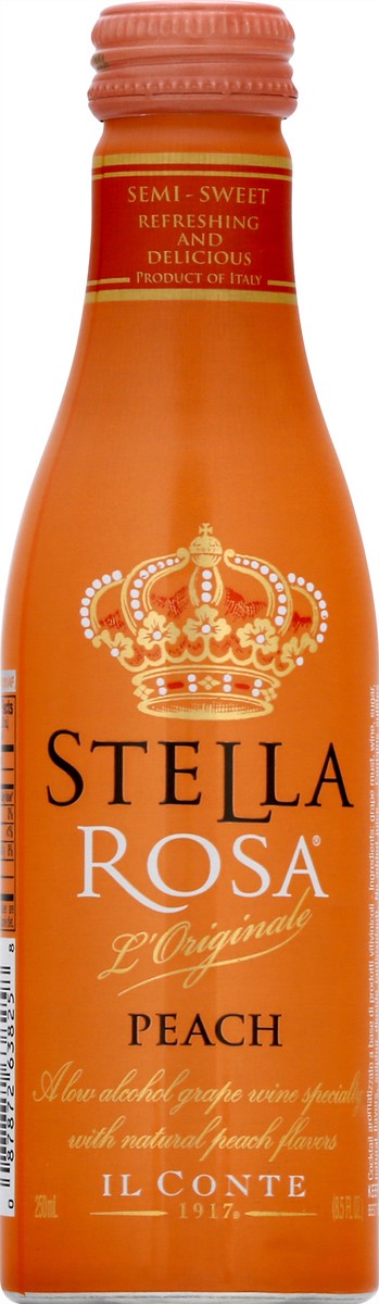 slide 4 of 10, Stella Rosa Peach Semi-Sweet White Wine 250mL, 1 liter