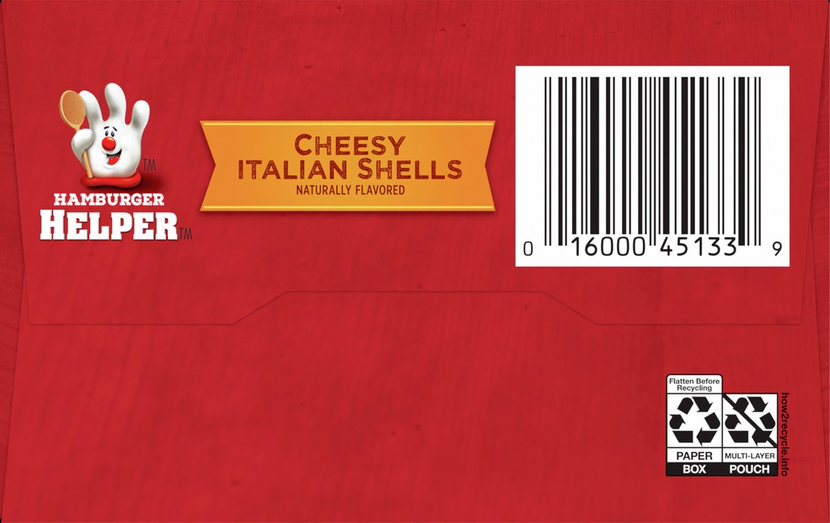 slide 11 of 12, Hamburger Helper, Cheesy Italian Shells Twin Pack, 12.2 oz box, 12.2 oz