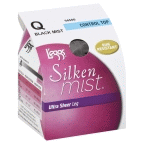 slide 1 of 1, L'eggs Silken Mist Control Top Run Resist Hosiery, 1 pair