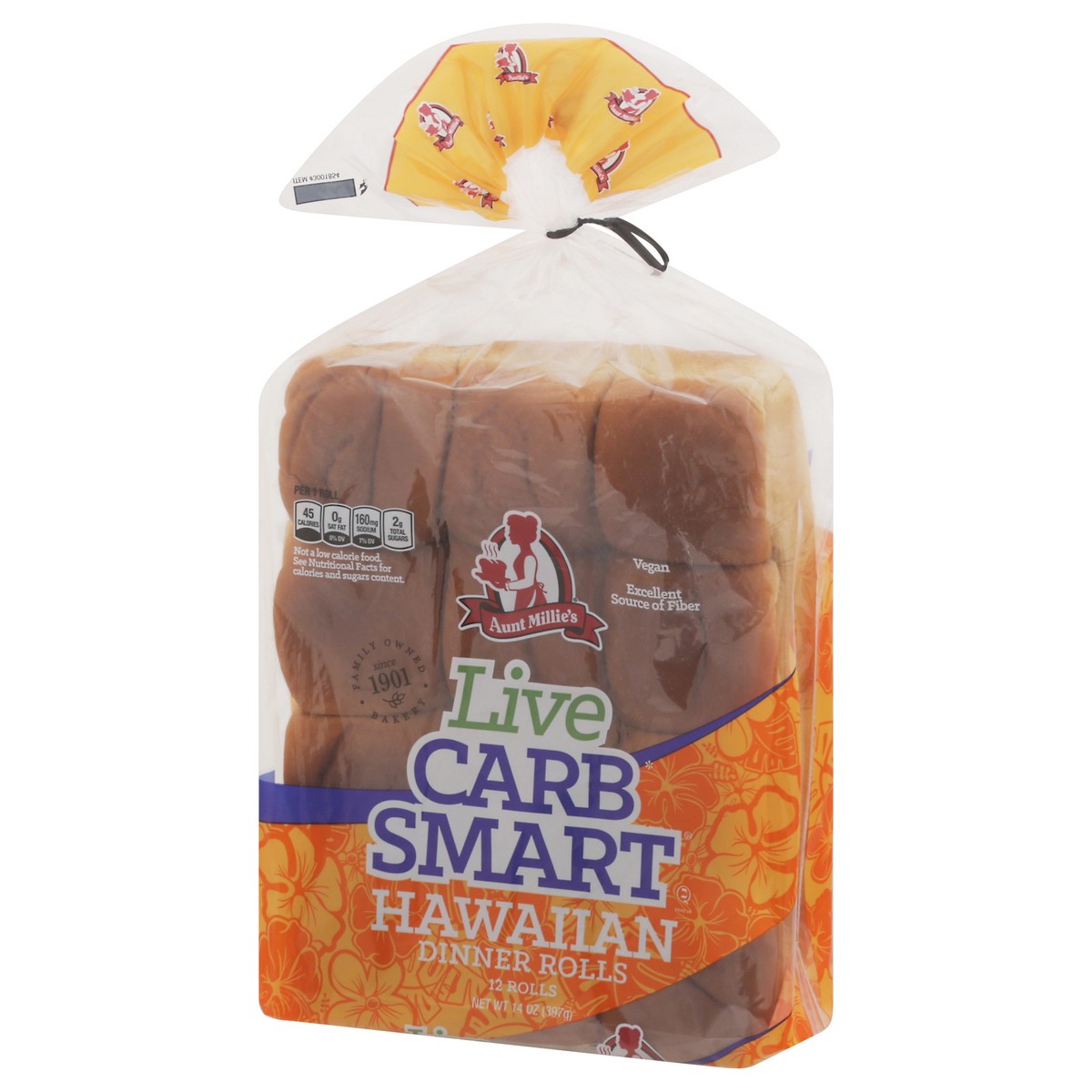 slide 13 of 14, Aunt Millie's Live Carb Smart Hawaiian Dinner Rolls 12 ea, 12 ct