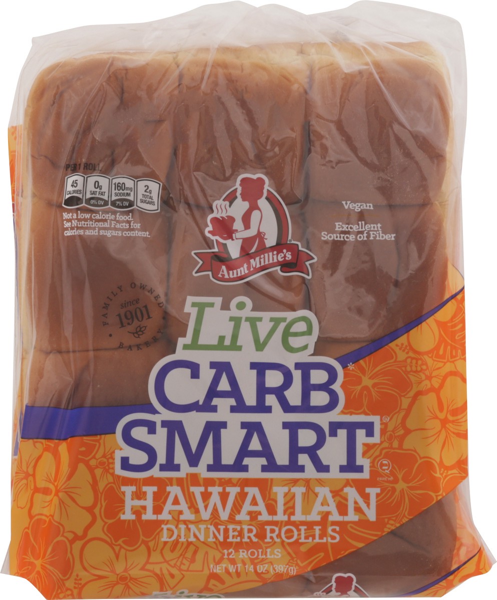 slide 8 of 14, Aunt Millie's Live Carb Smart Hawaiian Dinner Rolls 12 ea, 12 ct