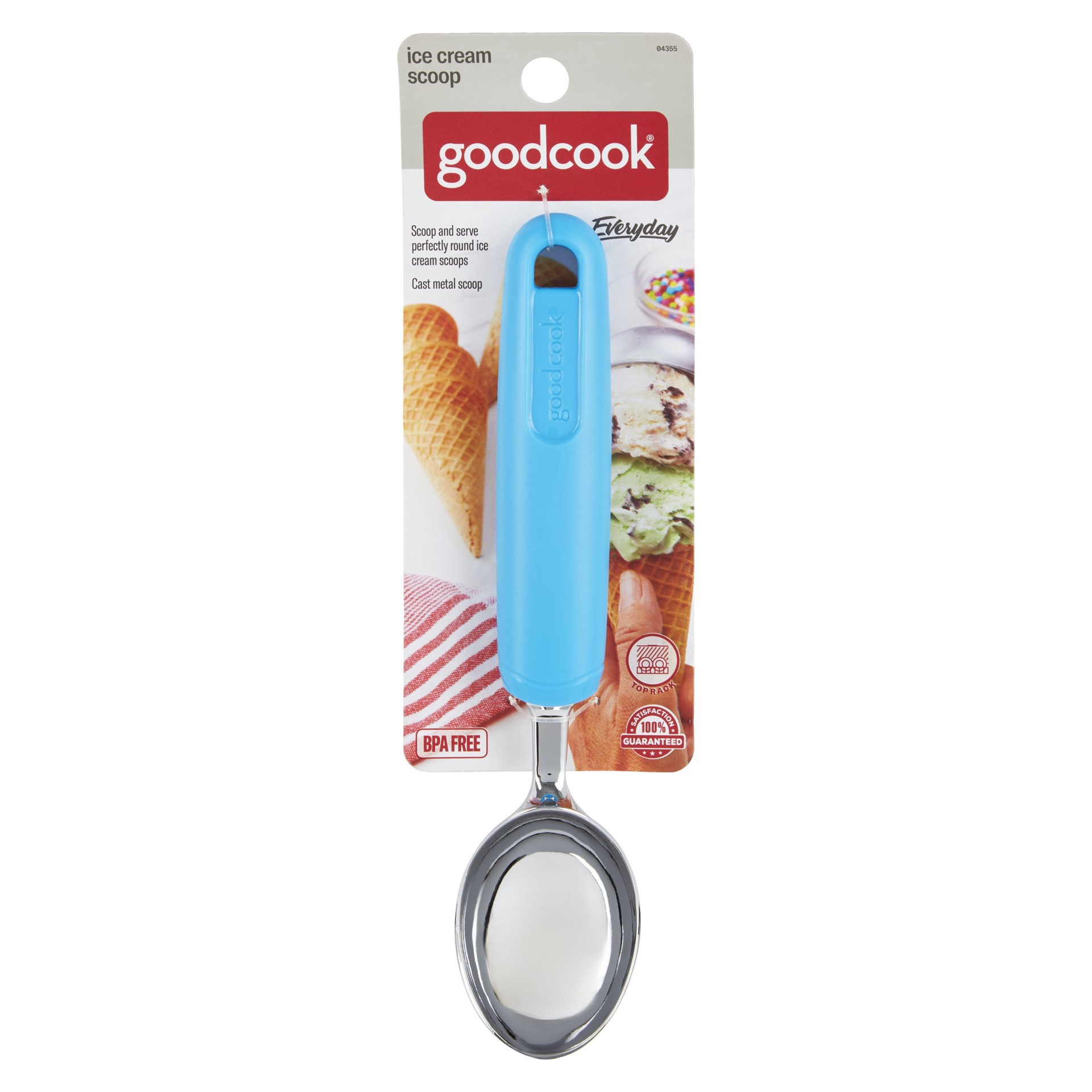slide 1 of 1, GoodCook Ice Cream Scoop - Blue, 1 ct