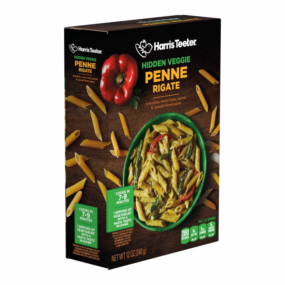 slide 3 of 4, Harris Teeter® Hidden Veggie Penne Rigate, 12 oz