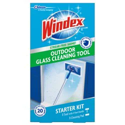 Windex Outdoor All-In-One Glass Cleaning Tool Starter Kit, 1 ct
