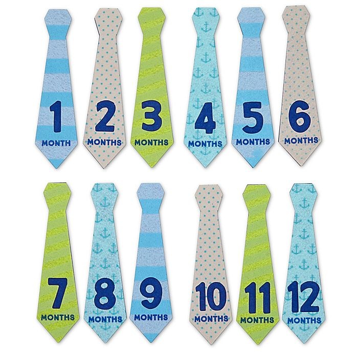 slide 1 of 4, Pearhead Baby's First Year Felt Tie Stickers, 12 ct