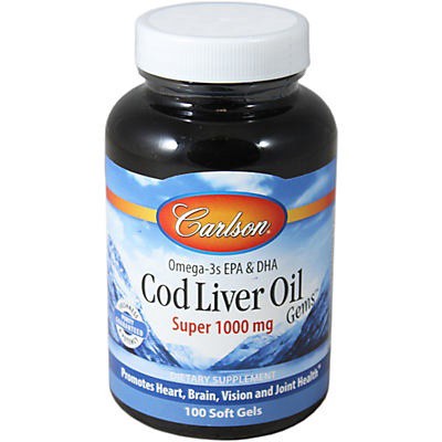 slide 1 of 1, Carlson Cod Liver Oil Soft Gels, 100 ct; 1000 mg