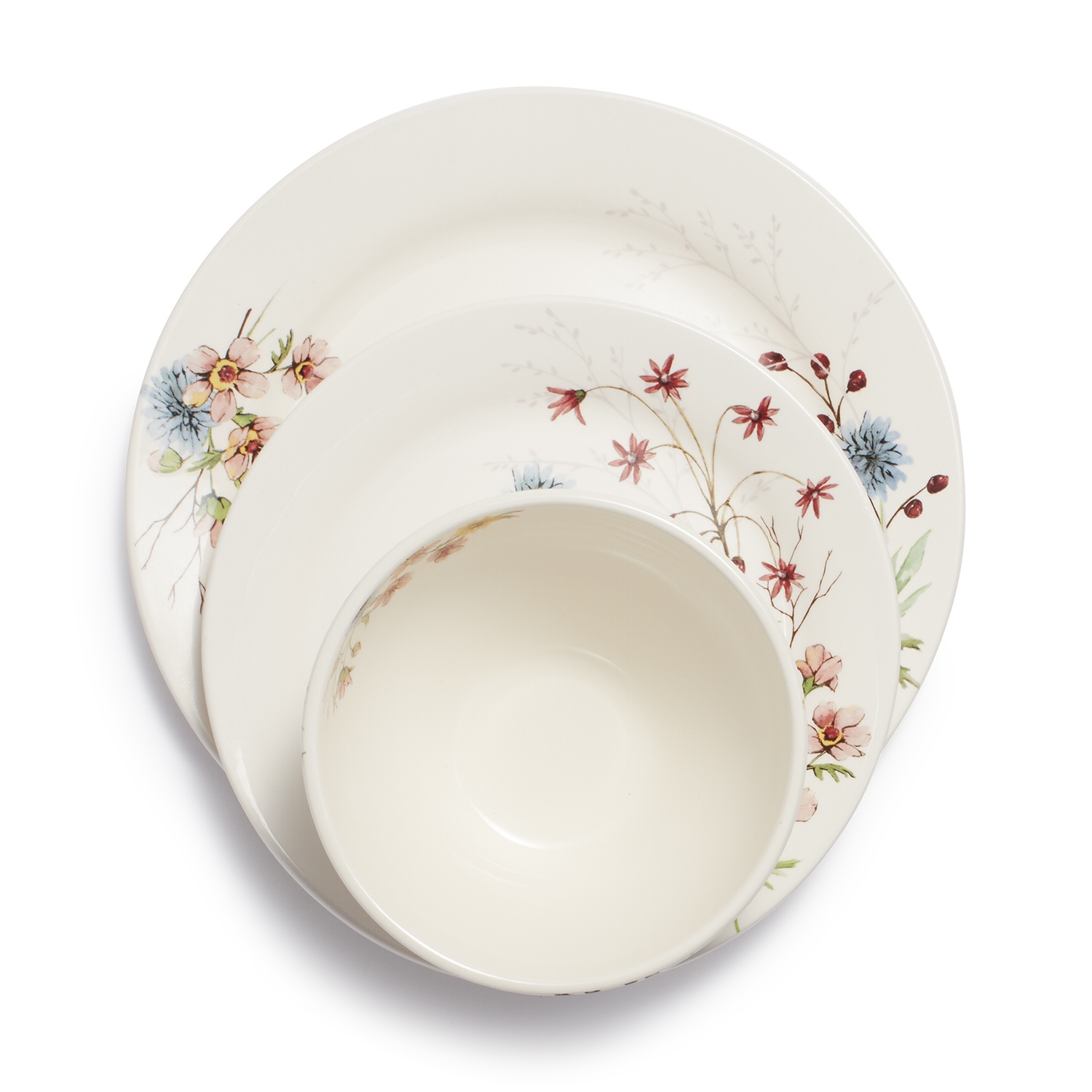 slide 1 of 1, Sur La Table Wildflower Dinnerware Set, 12 ct