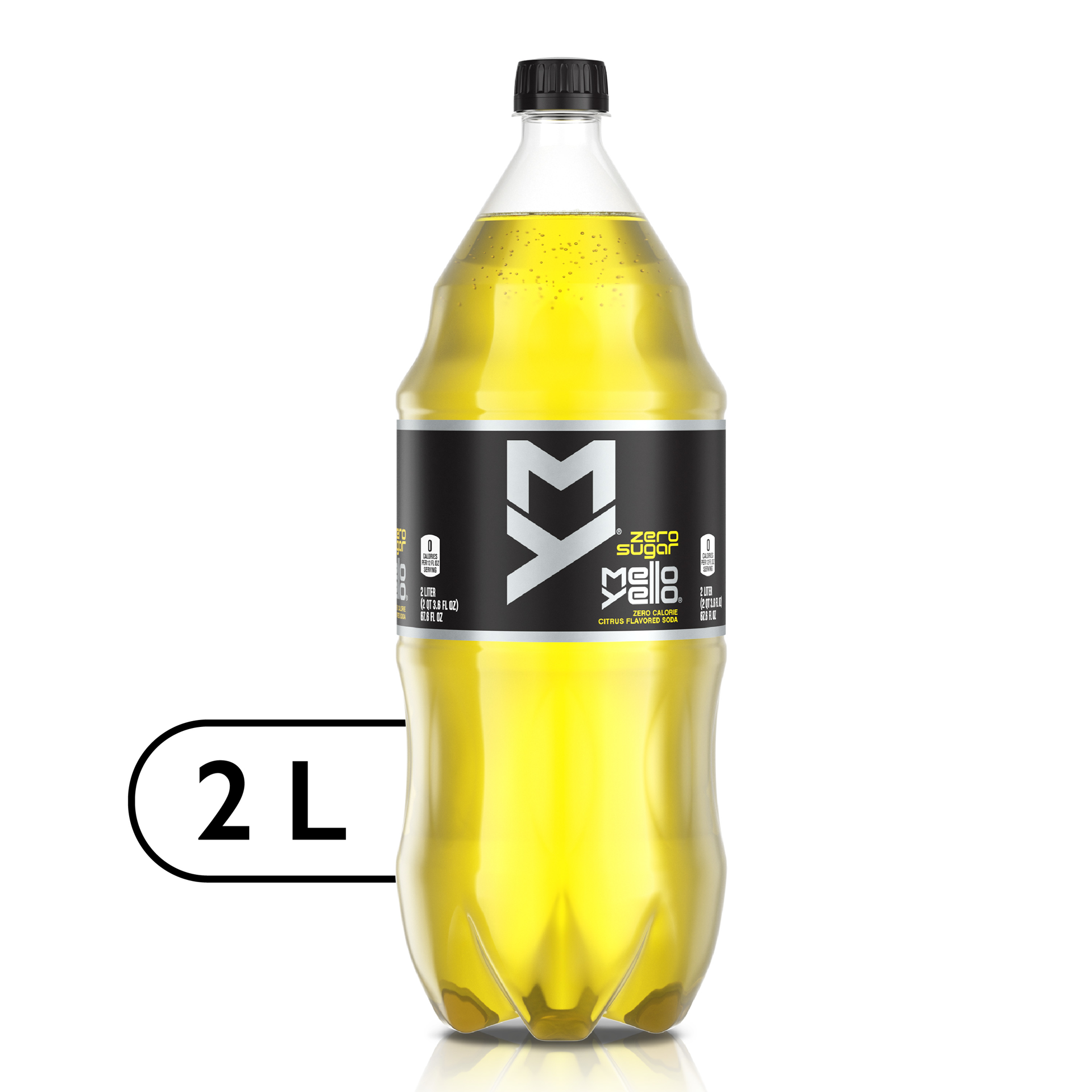 slide 1 of 7, Mello Yello Zero Bottle, 2 Liters, 2 liter