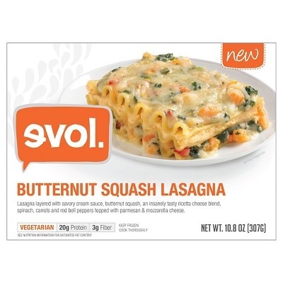 slide 1 of 2, EVOL Butternut Squash Lasagna, 10.8 oz