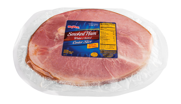 slide 1 of 1, Hy-Vee Center Cut Ham Steaks, per lb