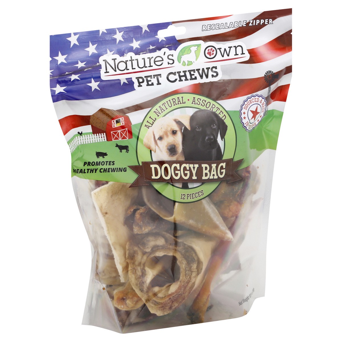 slide 4 of 12, NATURES OWN Assorted Doggy Bag Assorted Pet Chews 12 ea, 12 ct