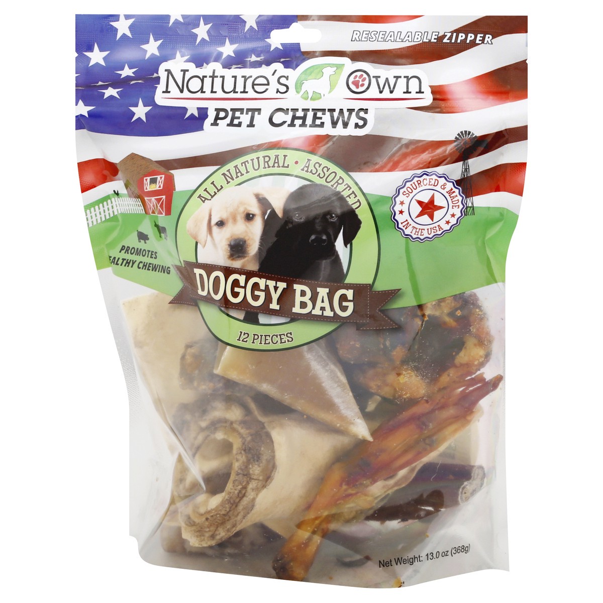 slide 11 of 12, NATURES OWN Assorted Doggy Bag Assorted Pet Chews 12 ea, 12 ct
