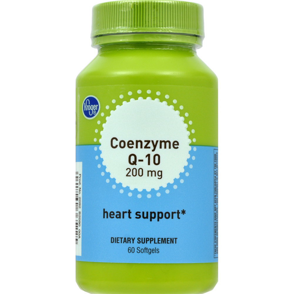 slide 1 of 1, Kroger Coenzyme Q-10 200 Mg Heart Support Softgels, 60 ct