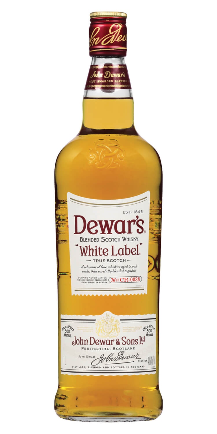 slide 1 of 1, Dewar's White Label Scotch, 1 liter